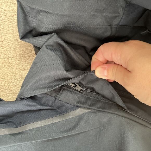 Amazon Pilot Rain Shell Jacket Mens XL Luly Yang Blue Removeable Hood Waterproof - Picture 7 of 7